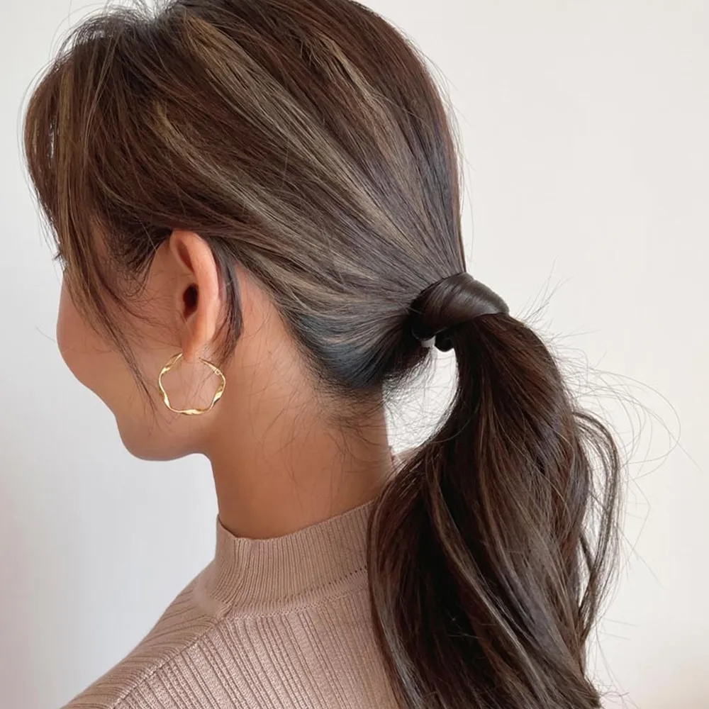 Peluca de pelo de imitación clásica para mujer y niña, lazos de cuerda, soporte de cola de caballo elástico Simple, trenza, tocado de , banda de goma, 4 colores