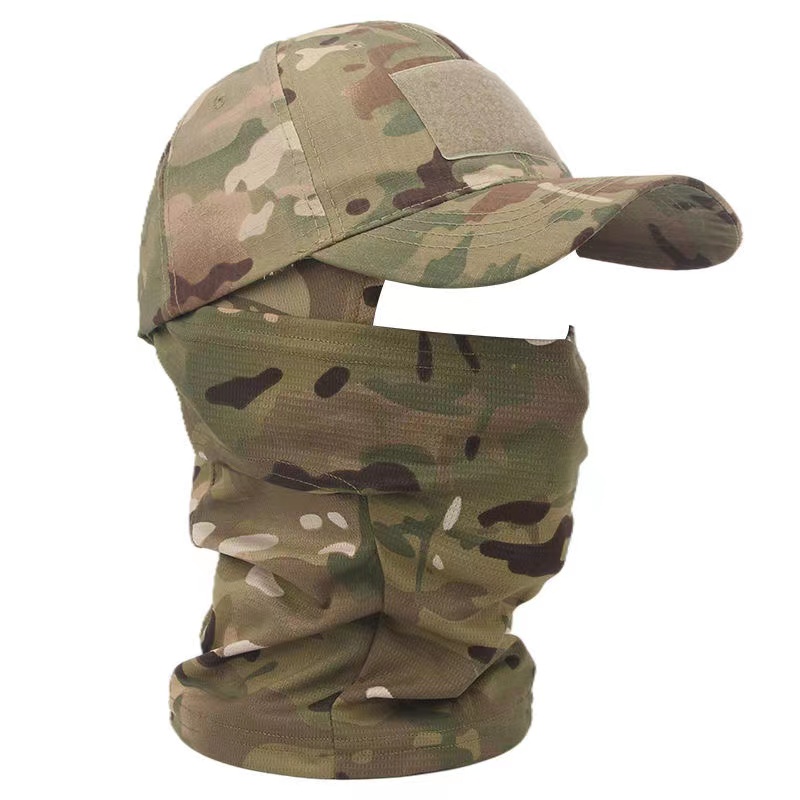 Gorras de béisbol tácticas para exteriores para hombres y mujeres, sombreros de sol Snapback a prueba de sol, pasamontañas de camuflaje informal, media máscara de esquí, 2024: Multicolor