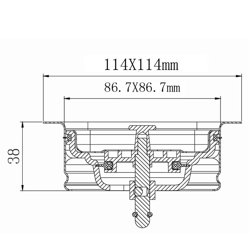 114mm Garbage Disposer Square Drain Converter Accessories Stainless Steel Caliber Adapter