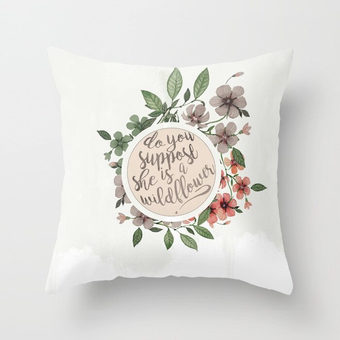 Bloemen planten serie decoratieve kussenhoes kussen kussensloop polyester 45*45 sierkussen woondecoratie kussensloop: Drd 93-9