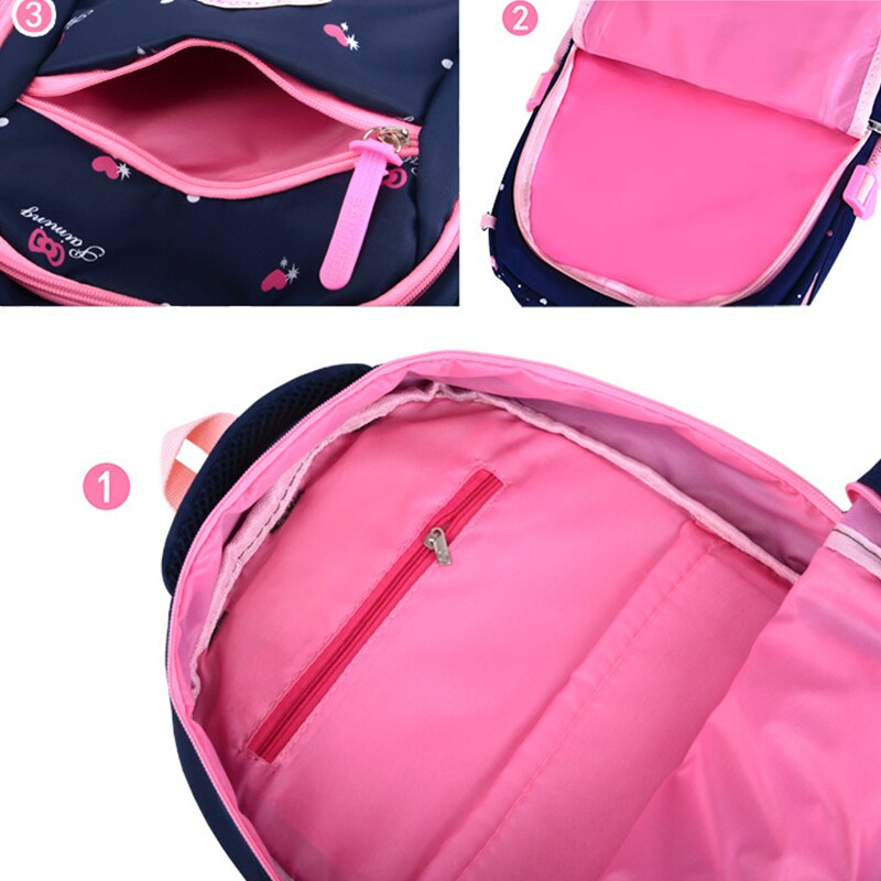 3 Set Waterdichte Schooltas Mode School Rugzak Canvas Schoudertassen Afdrukken Meisjes Schooltassen Mochilas Kinderen Kids Bag