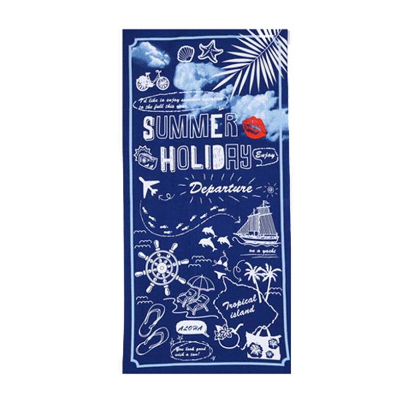 Strand Handdoek 100% Microfiber Zomer Zwemmen 70x145 cm voor Kinderen Reactieve Print Douche Handdoeken Sneldrogende Cartoon reizen Zachte: Blauw