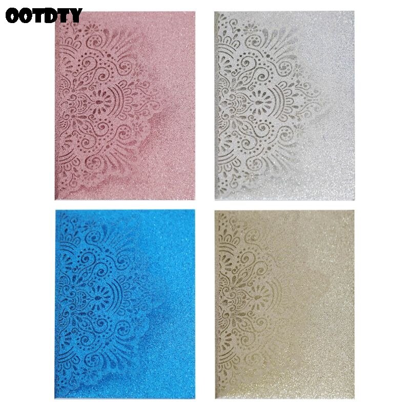 10Pcs Bride Groom Hollow Wedding Invitations Card Delicate Carved Lace Romantic Greeting Cards Decor Party Supplies