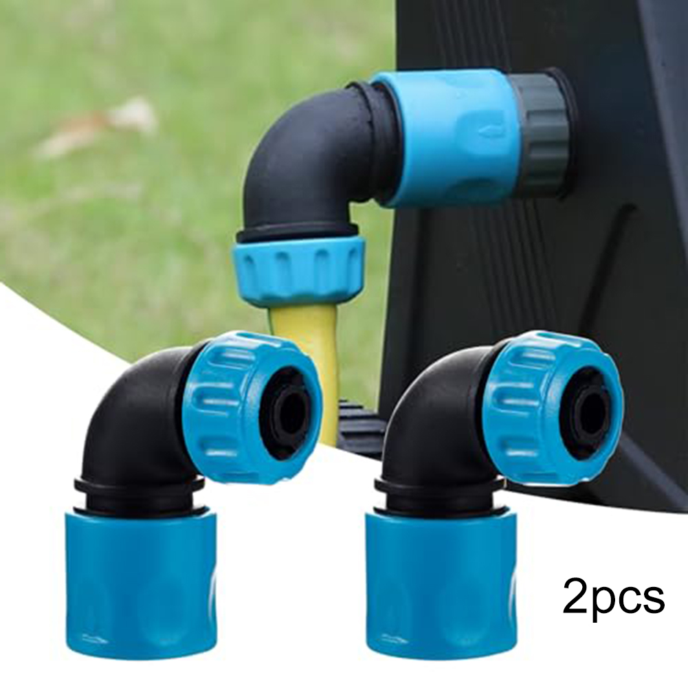 Connecteurs rapides coudés, Angle de 90 degrés pour jardin, tuyau de 1/2 pouces, adaptateur de connecteur de connexion d'irrigation d'eau de jardin, 2 pièces