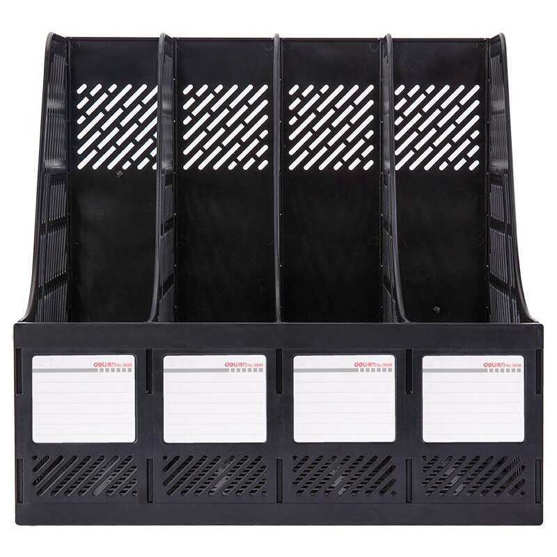 Deli Four Grid Openwork Desktop File Tray Box Plas... – Grandado