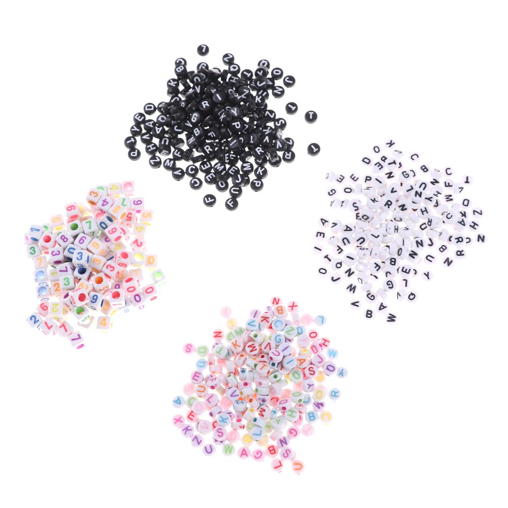 100pcs Alphabet Beads Acrylic Bead Letters DIY Letter Beads For Kids Educational Equipment
