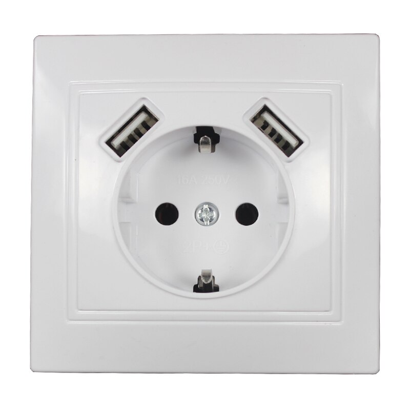 USB Wall Socket Double USB Port 5V 2A usb wall outlet usb murale steckdose L2-01: 2 USB SOCKET