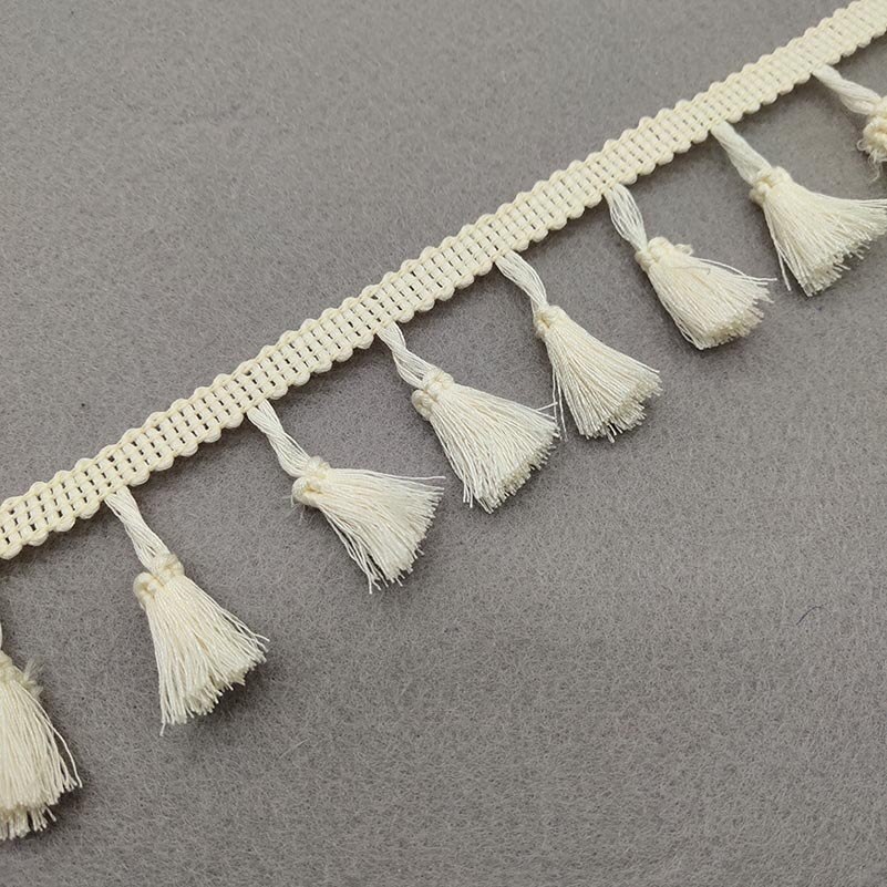 1Yards of Pack 40MM Width Fringe Trim Lace Fibre Tassel Clothes Accessories Wedding Dress Tassel Ribbon Diy: Beige