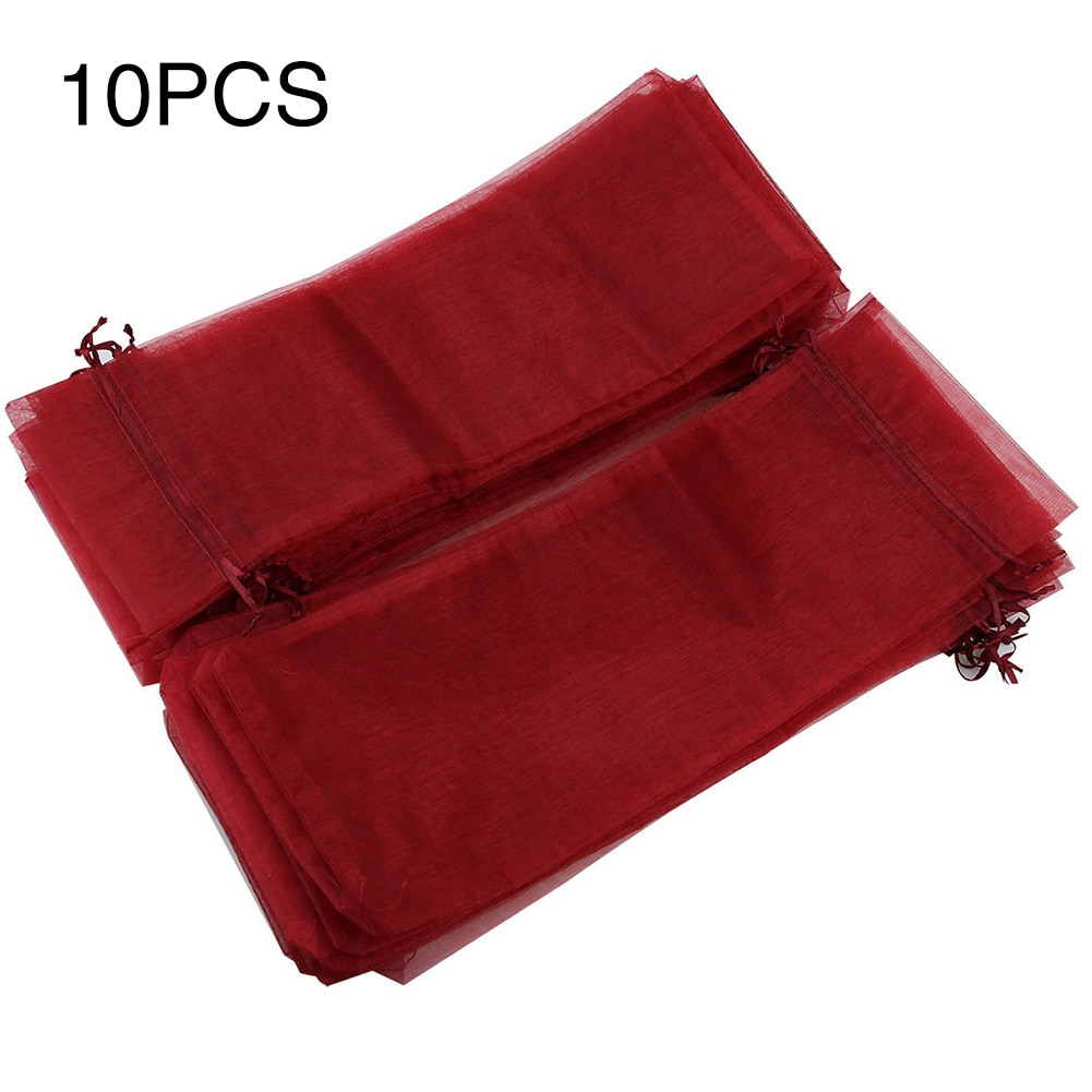 10 Pcs Bag Solid Met Trekkoord Opslag Candy Pouch Organza Wijnfles Sieraden Mode Wikkelen Decoratieve Feestartikelen
