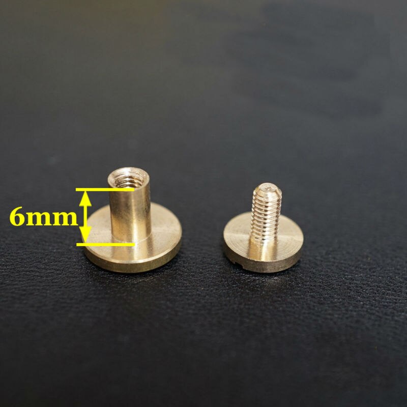 50 st Q19-10mm Massief Messing riem schroef Chicago Schroef Leathercraft