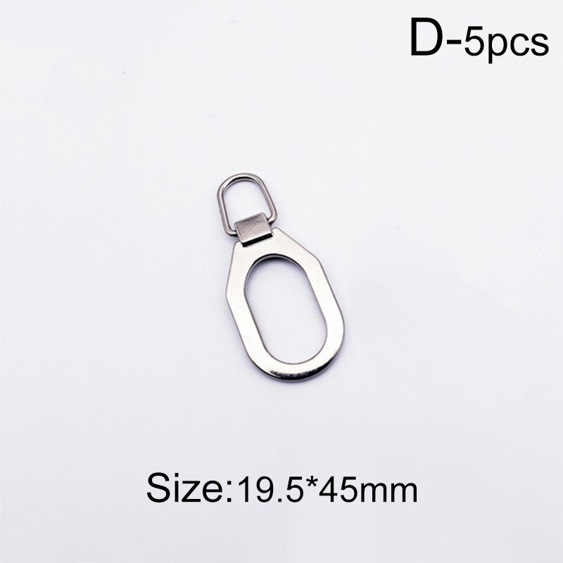 Extractor de cremallera Universal de 5 piezas, cabeza de cremallera desmontable, Kits de reparación de repuesto instantáneo para deslizador de cremallera, Kits de costura artesanal DIY: D