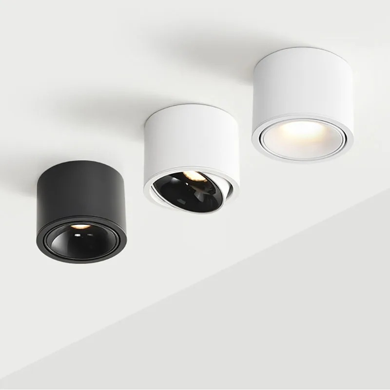 ledet justerbar vinkel liten bakke hjem stue innendørs ultratynn tak downlight antirefleks dimbar 7w 12w ledet søkelyset