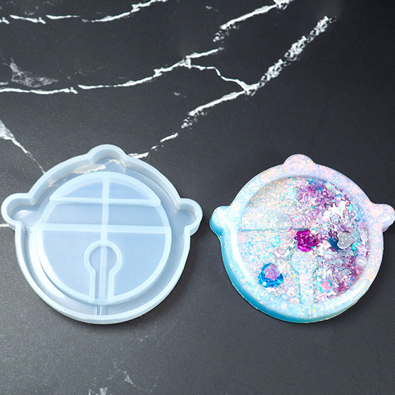 1pcs Shaker Molds Quicksand Epoxy Popsicle Resin Molds Silicone Mold Star Bear Key Chain Charm Craft Pendant Tools: 8