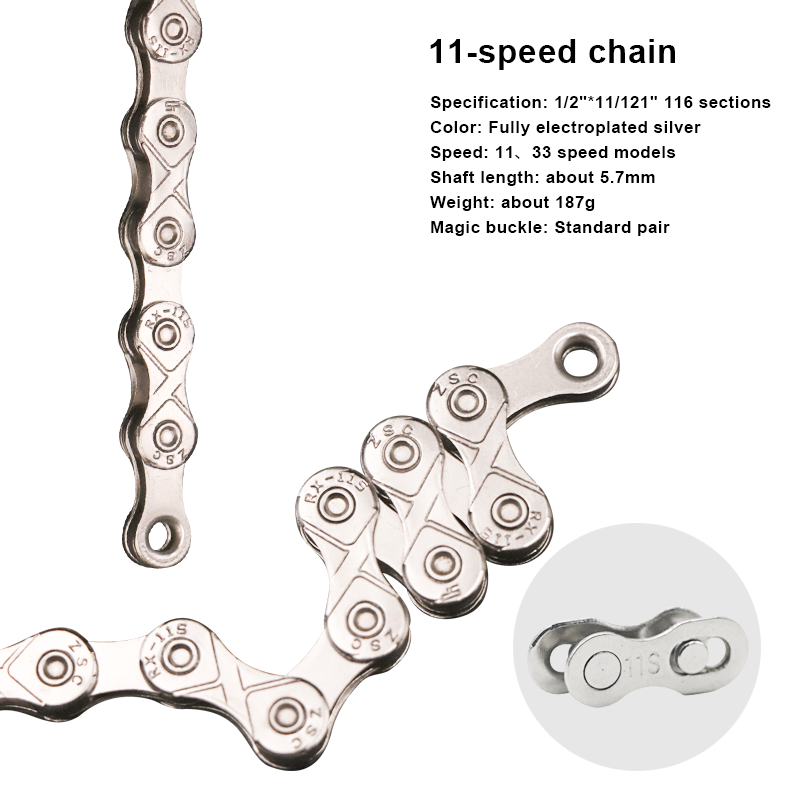 Fietskettingen 9/10/11/12 Speed Holle Regenboog Fietsketting 116 Schakels Fiets Derailleur Ketting voor de meeste fietsen voor Mountain Road Bike (Color : Rainbow, Size : 9S) (Rainbow 12S