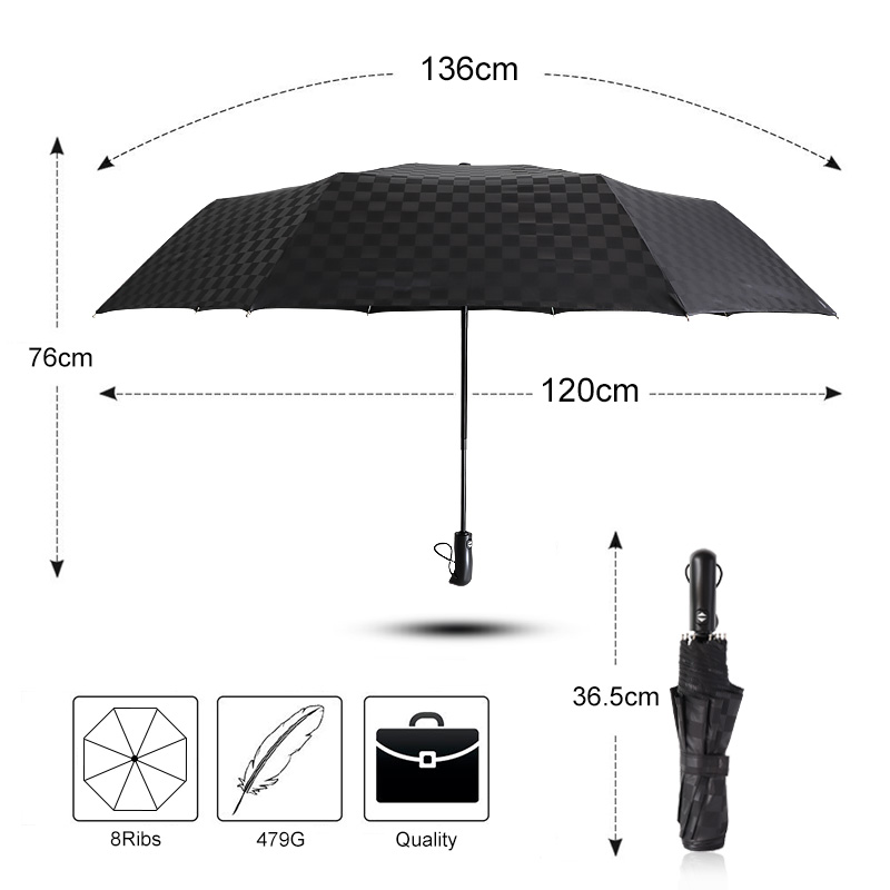 Big Windproof Umbrella Rain Women Fully-Automatic Umbrellas For Men Brand Large 3Folding Car Umbrella Bag Outdoor