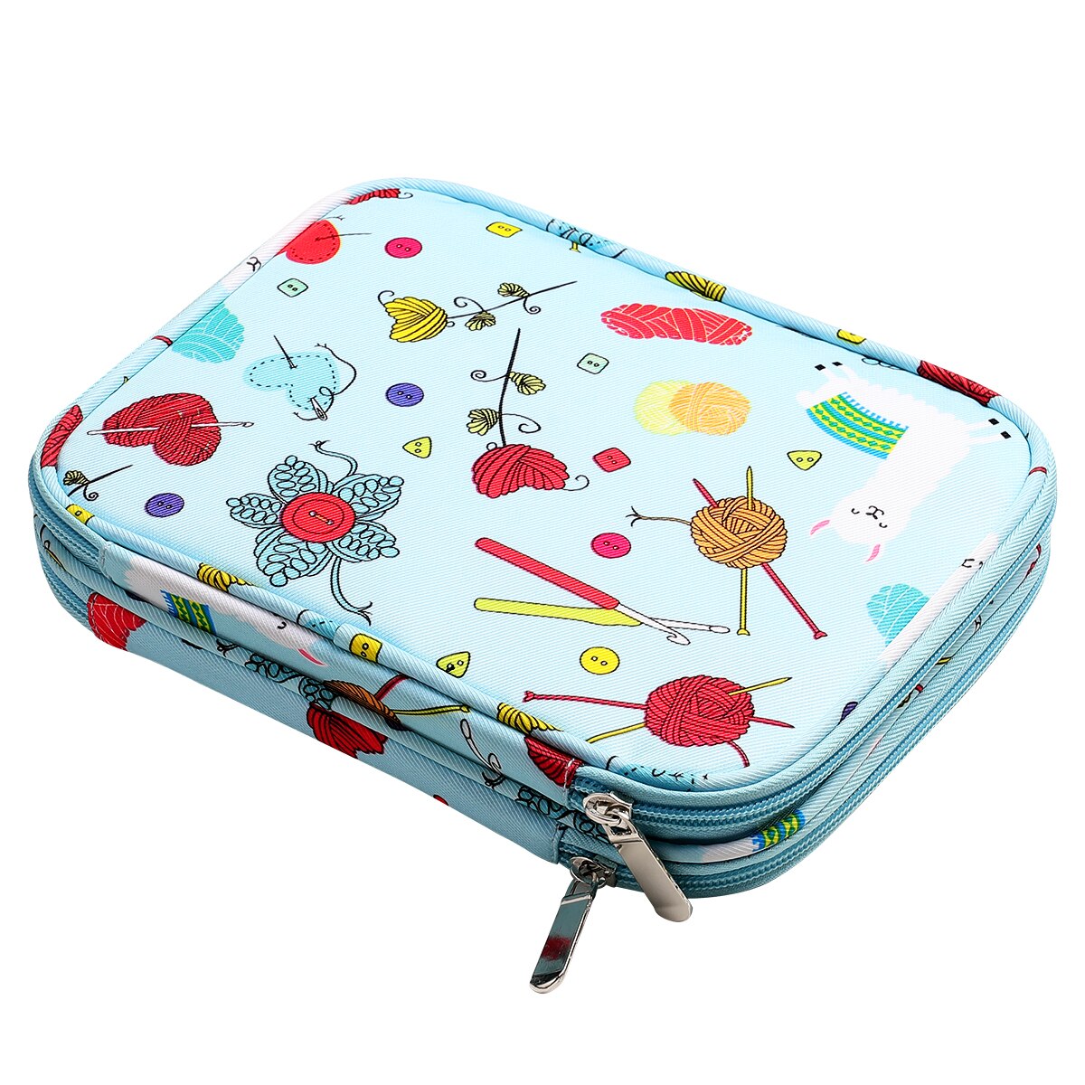 Portable Sewing Storage Bag Big Capacity Crochet Hook Pouch Knitting Needles Kit Case Sewing Accessories 22*17*4CM