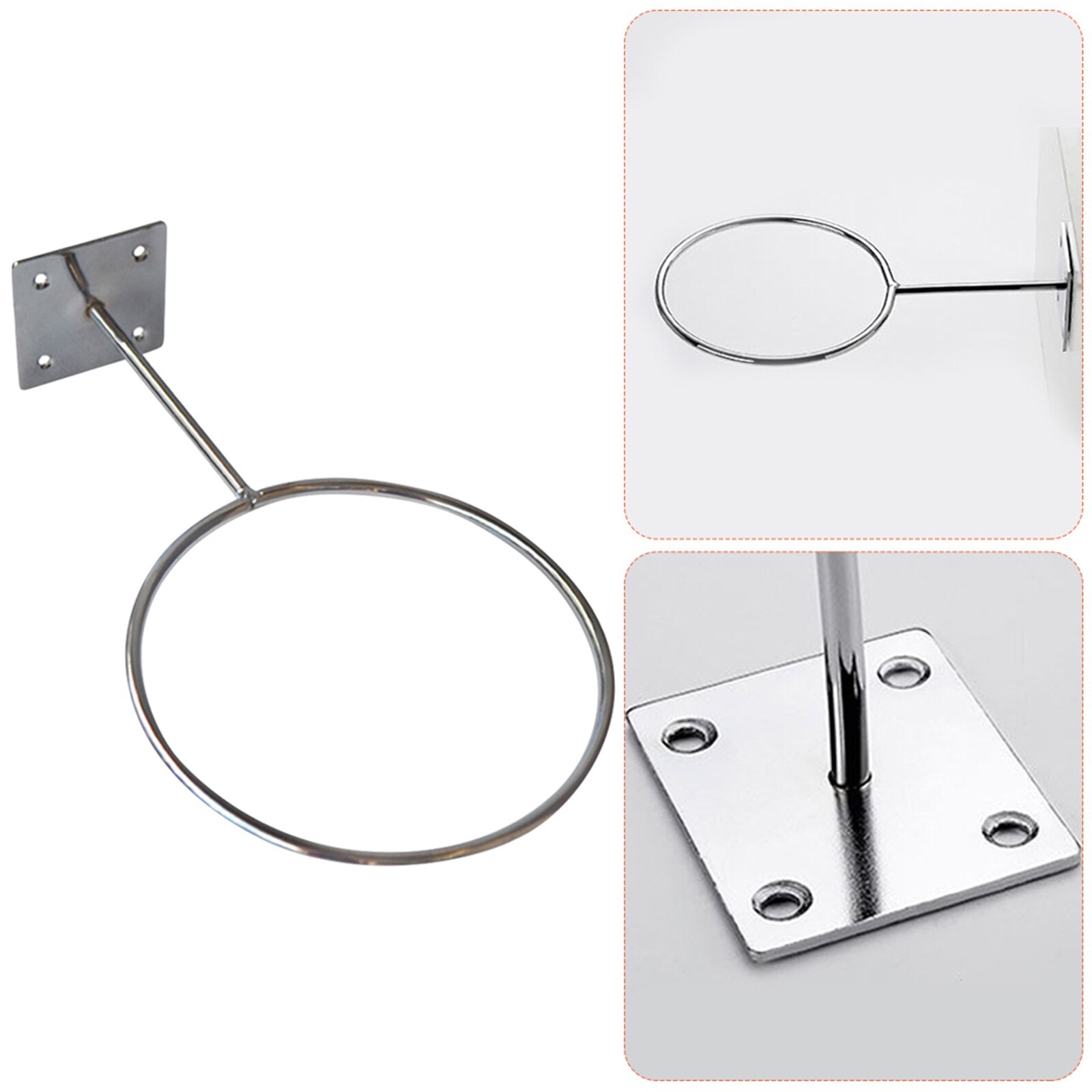 Wall-Mounted Ball Rack Ball Display Stand Anti-Rust Home Organizer Rack Indoor Football Basketball Volleyball Sports Ball Holder