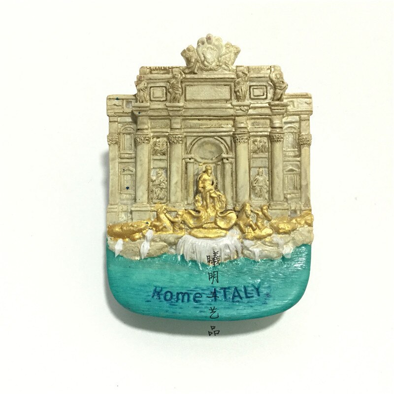 Imán de resina para nevera, decoración del hogar, Colección conmemorativa de Turismo de Roma, Venecia e Italia: Italy wishing pool