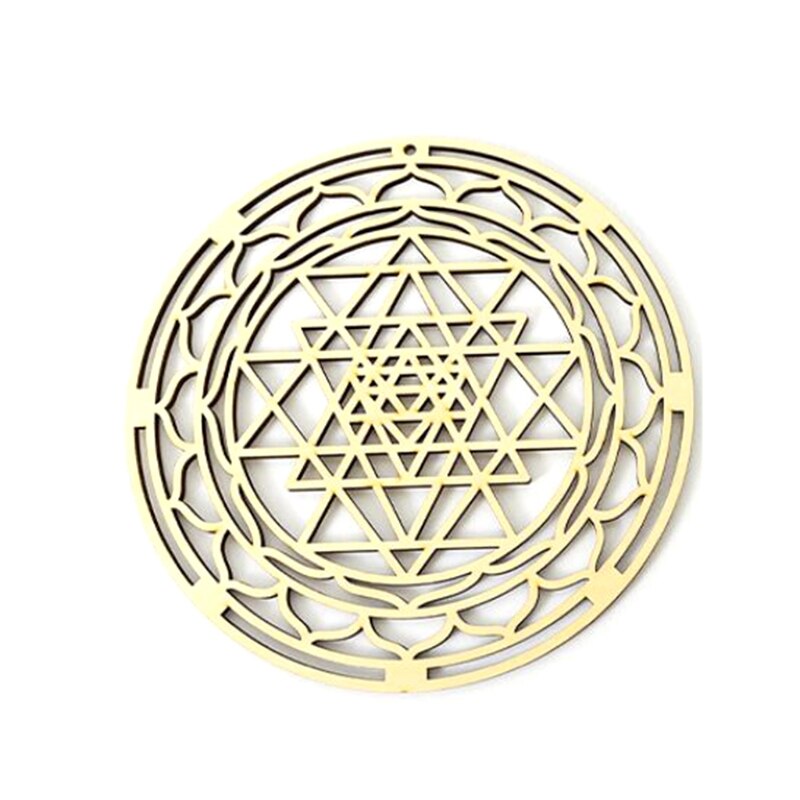 Sacred Geometry Wall Sculpture Tree of Life Symbol Meditation Chakra Wood Board: B