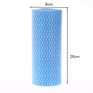 Chiffons de nettoyage jetables en tissu Non tissé, 50 feuilles/rouleau, serviettes de cuisine, chiffons pratiques à rayures