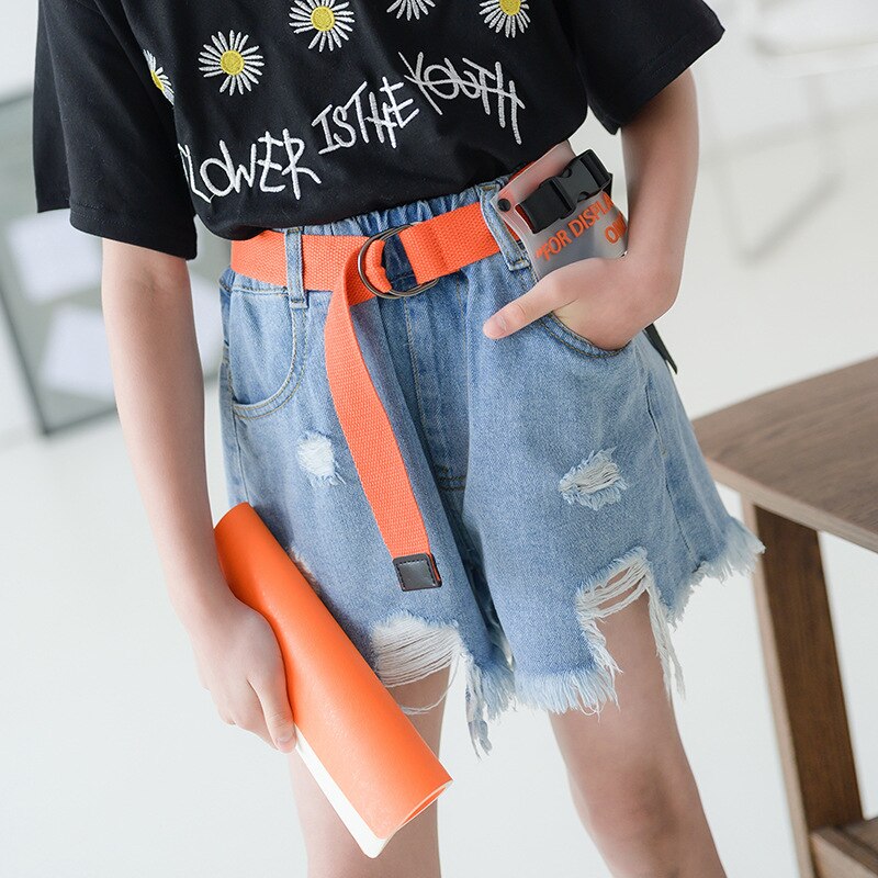 Jeans Strappati Elasticizzati Per Bambine E Ragazze – Moda Jeggings Skinny Con Tasche, Colore Nero, Taglia 11-12 Anni