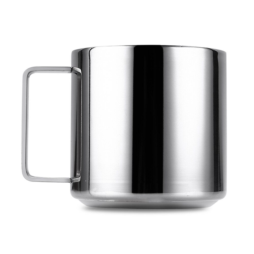 Taza de café de acero inoxidable 304, tazas antiescaldaduras de doble capa para beber/cerveza/agua/té/leche Anti caída botella Tumbler de viaje de Metal: large