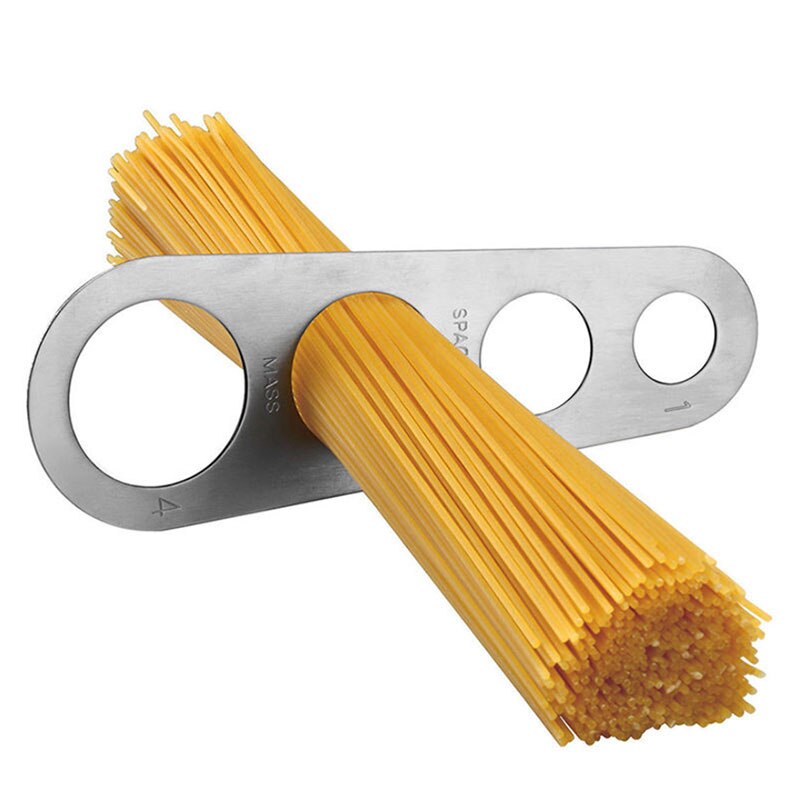 Regla de Pasta de fácil limpieza, herramienta de medición de 4 porción de servicio, medidor de espagueti de acero inoxidable, suministros de cocina, herramientas de Control