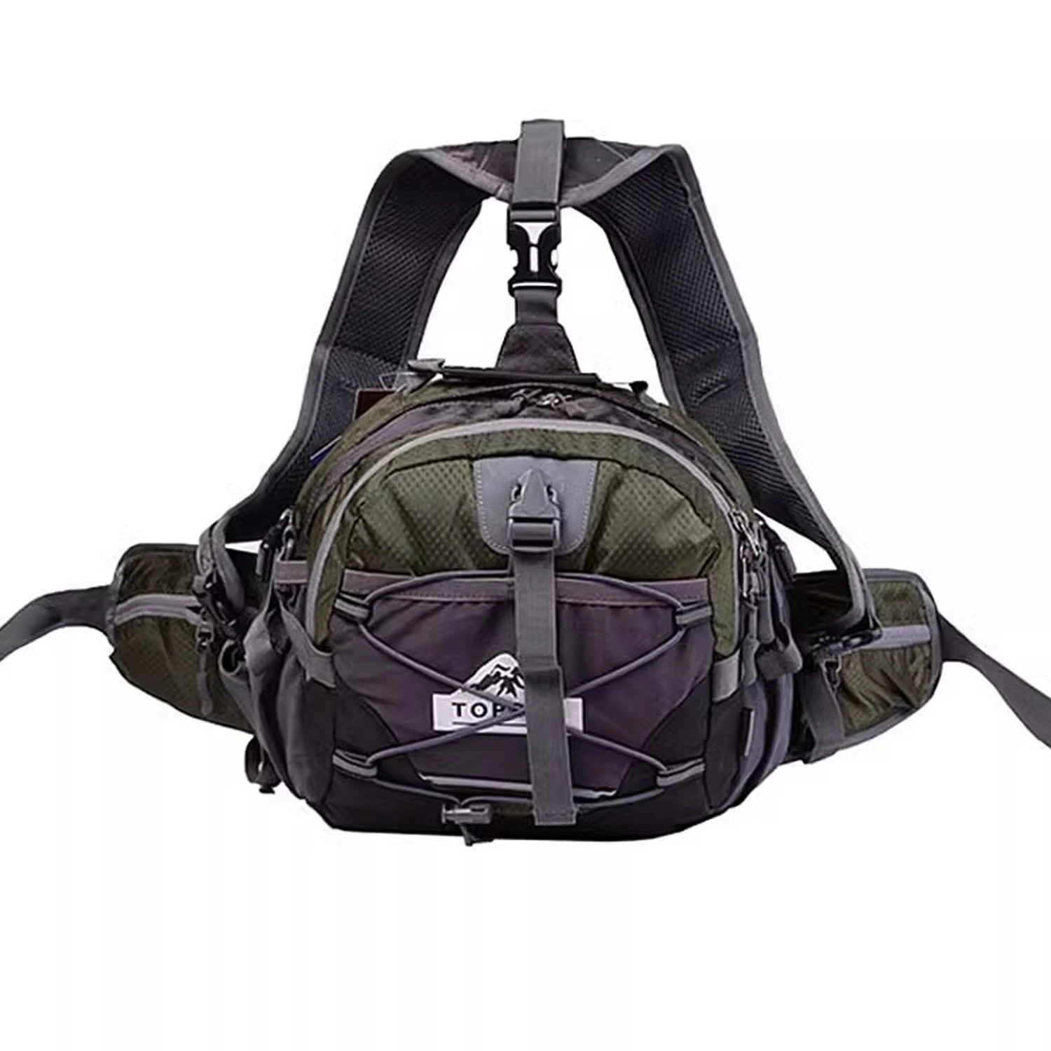 draussen Bergsteigen Taille Tasche 18L Multifunktionale Sport Reise Taille Pack Große Kapazität Umhängetasche Schulter Handtasche Rucksack: Beige
