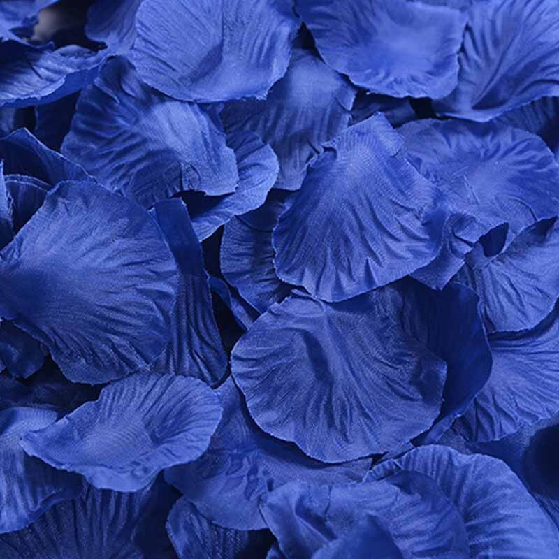 500 sztuk/paczka 5*5cm płatki kwiatów ślub suszone róże płatki sztuczne Petalas De Rosa dekoracje małżeństwo pokój kwiat róży: 17-Dark Blue