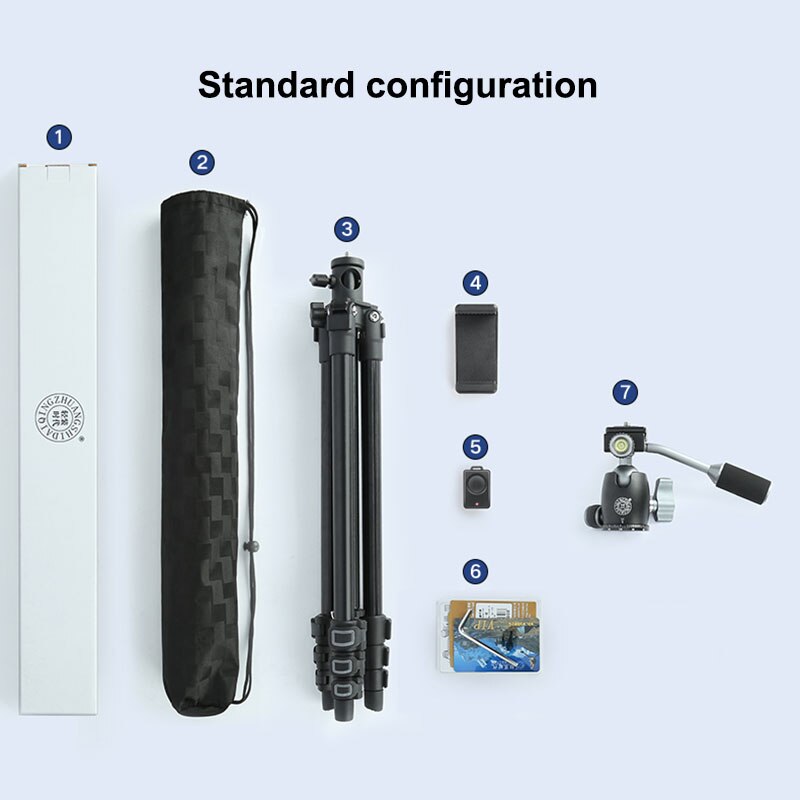 Trépied Horizontal pour téléphone Portable, support de caméra, trépied de voyage léger pour DSLR iPhone avec support de téléphone à distance, sac de transport