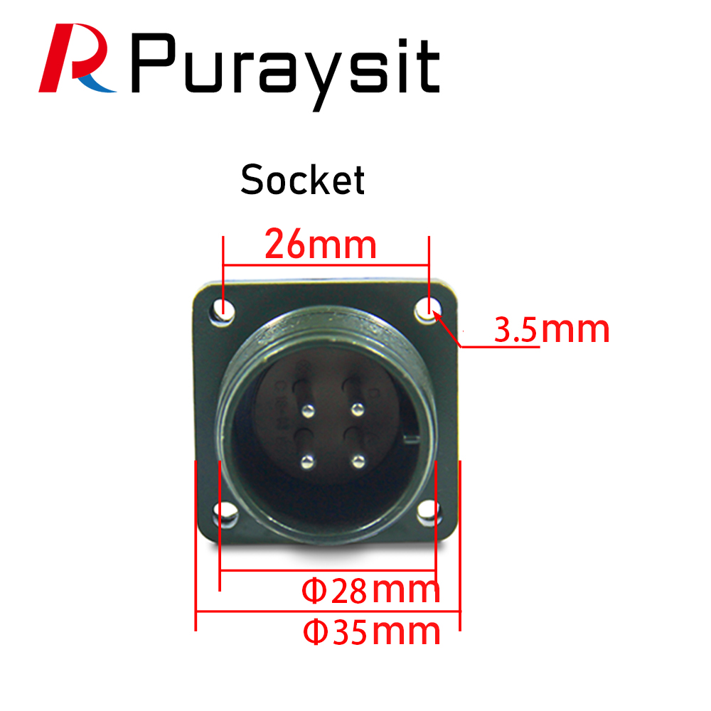 Vliegtuigen Plug Servo Encoder Connector 3108A/18-10 4 Core Motor Hoofd Voor Mitsubishi Yakawa Fanuc Delta: Socket