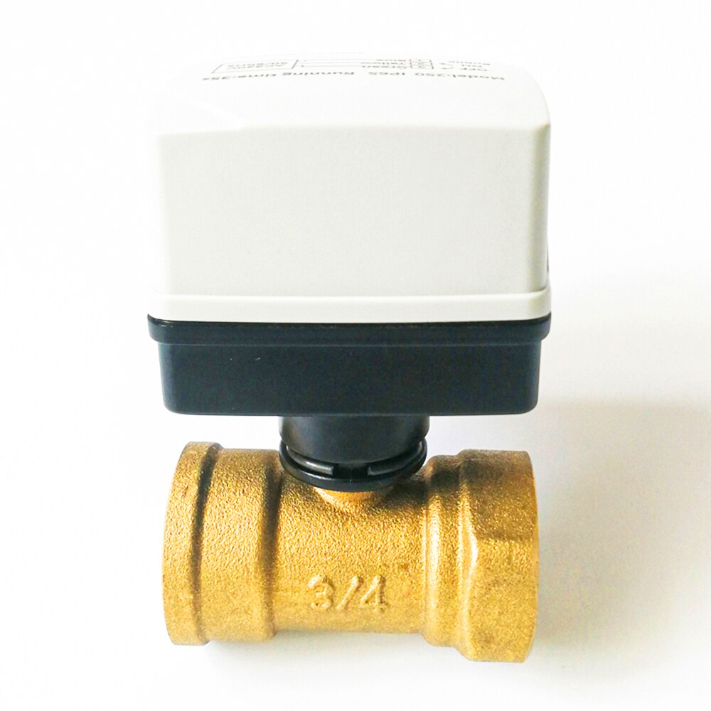 Mini válvula eléctrica de 3/4 "con actuador de 220V, válvula motorizada de control de 3 cables de fácil instalación/Desinstalación 2 utilizada para suministro de agua