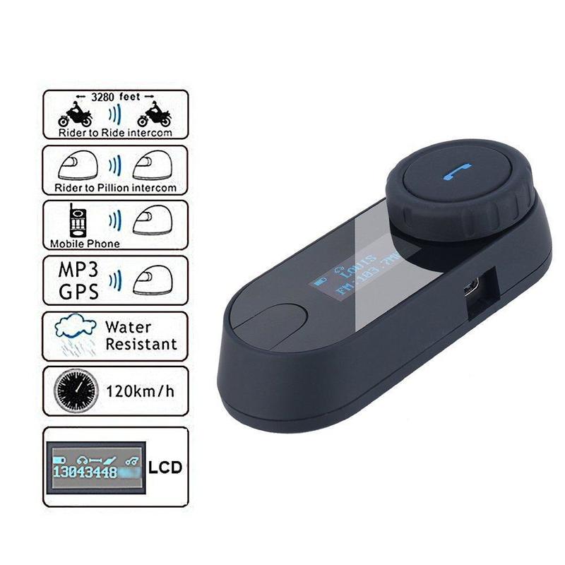 FreedConn Bluetooth Helmet Intercom Motorcycle TCOM-SC Headset Interphone LCD Screen 800M 2-Way casco Motorcyclist headphones