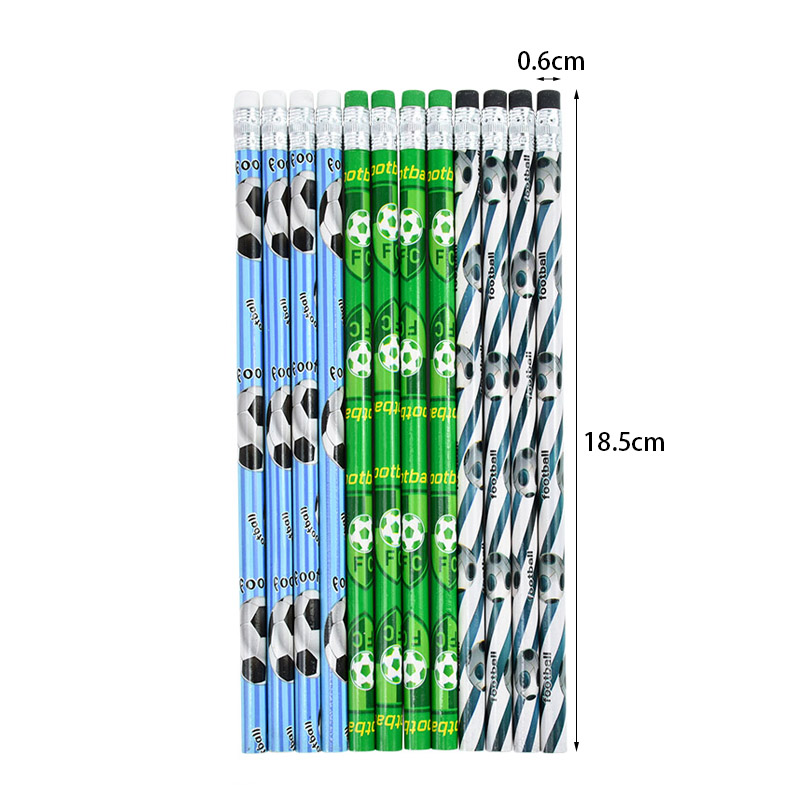 12pc Sports Theme Party Painting Writing HB Pencils Football Baseball Basketball Pencils Kids Birthday Party Pinata Fillers