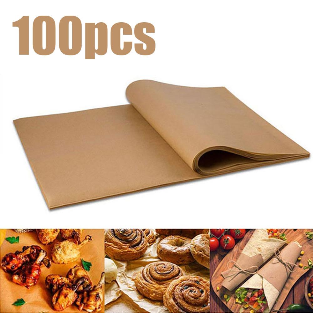 banking paper 100pcs Parchment Paper Oil Absorption Rectangular Baking Paper Liner Suitable for Kitchen Air Fryer Baking Oil