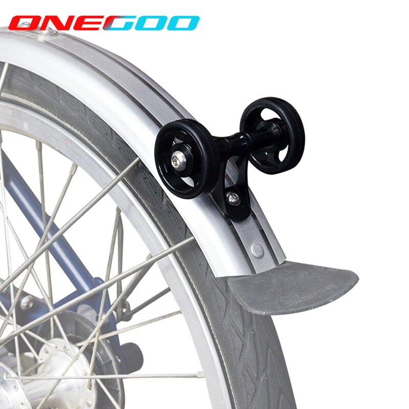 ONEGOO łatwe koło robić Brompton wioślarz składany przesuwne błotnik koła lekkie ze stopu aluminium jednokołowy podwójne koło zestaw 4 kolor