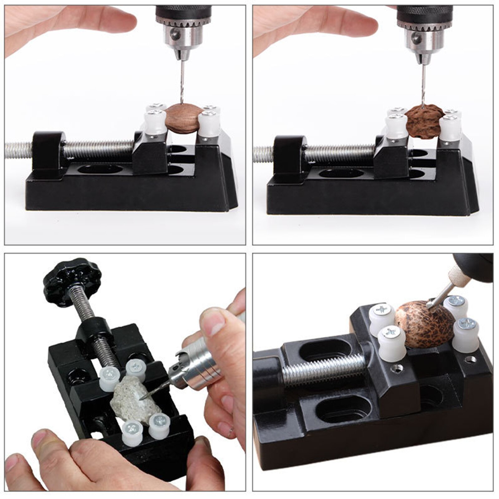 Pliers Mini Bench Vice Vise Table Vise Flat Jaw Clamp Securing Clip Black Aluminum Alloy Bench Vice