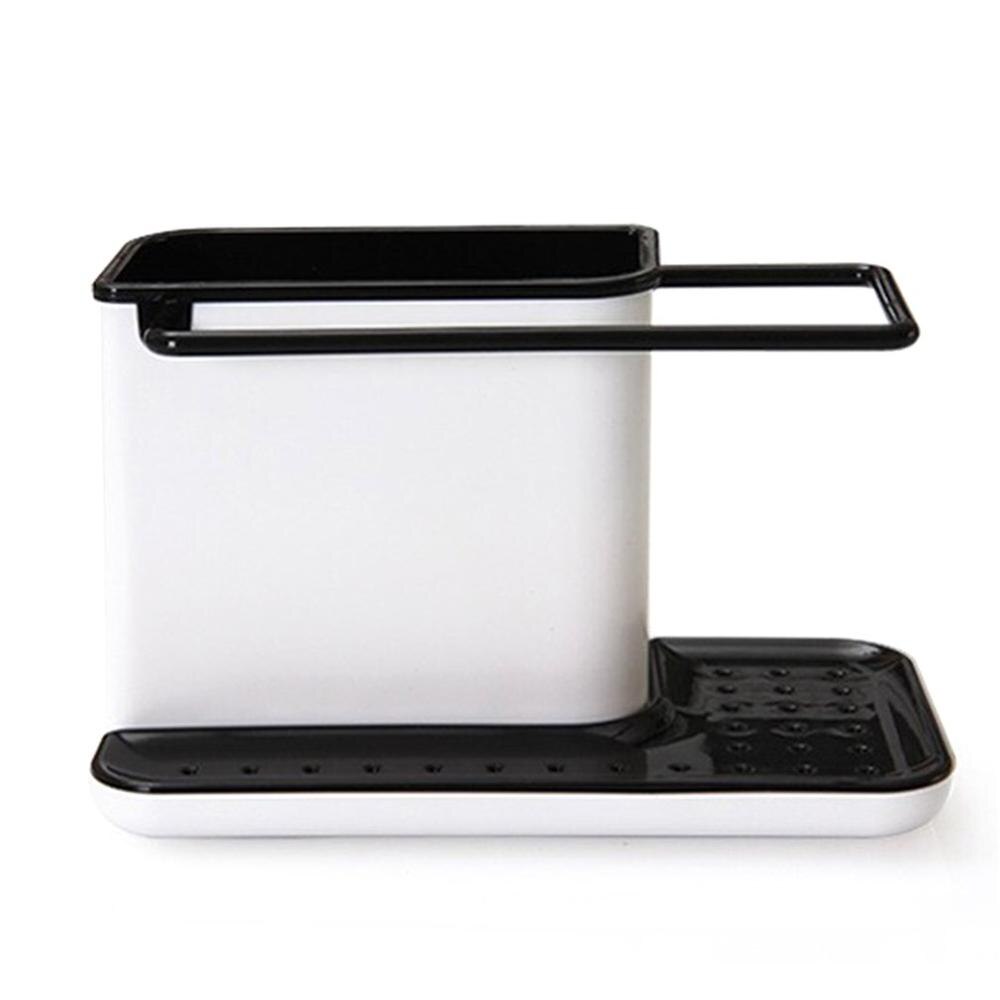 Plastic Racks Organizer Caddy Storage Kitchen Sink Utensils Holders Drainer Integrated Drainer Good Kitchen Tool: Black
