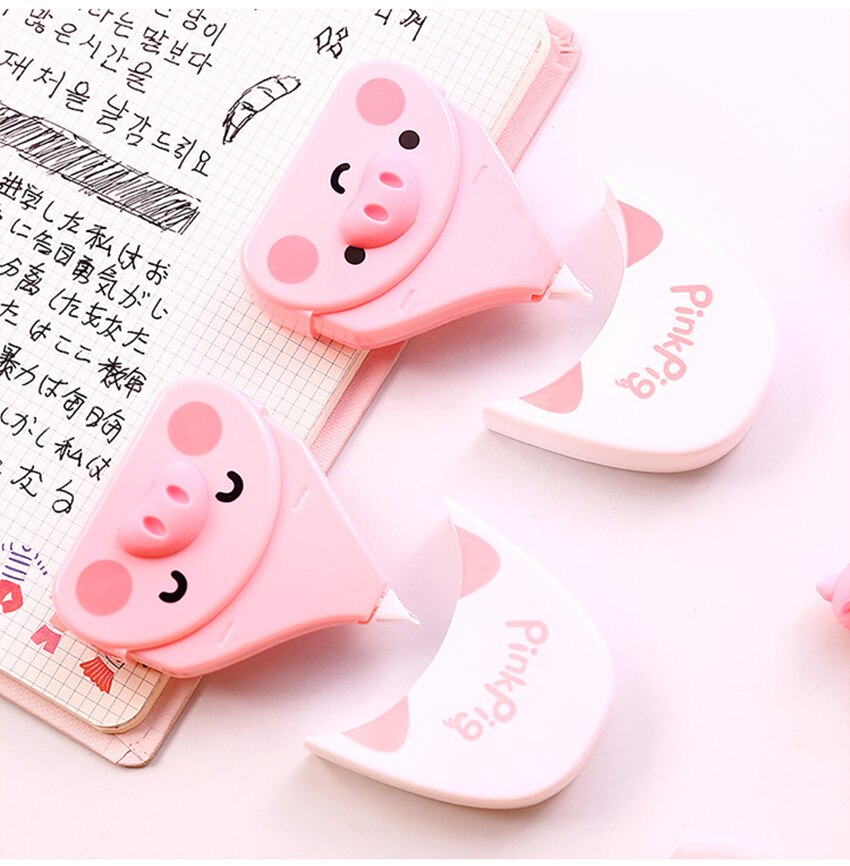 Mignon cochon Correction bande étudiants papeterie dessin animé Animal correcteur fournitures de bureau enfants étudiant Modification Gadgets