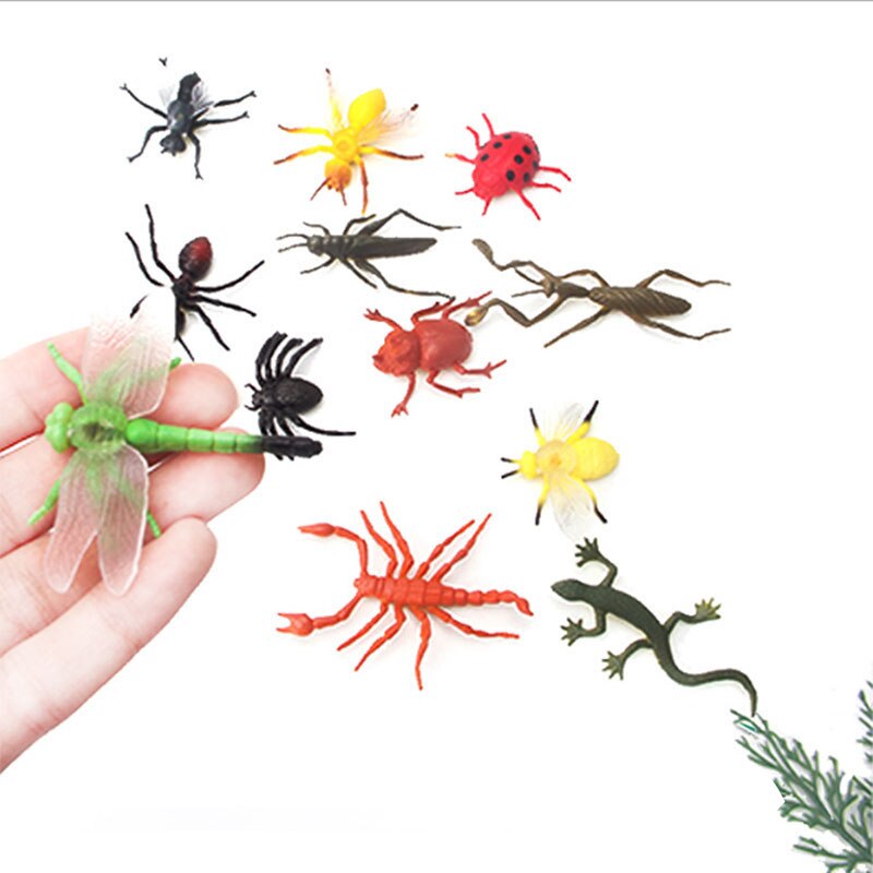 Simulation Insect Animal Model Kids Toys Marine Life Farm Animals Children's Early Education Toy 12PCS Per Model Brain Gme