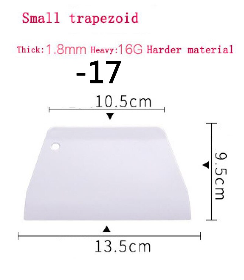 FEIGO Küche Backen Gebäck Schaber Unregelmäßigen Gezackten DIY Kuchen Butter Schaber Runde Platz Transparente Schaber Backen Werkzeug F551: F551-17