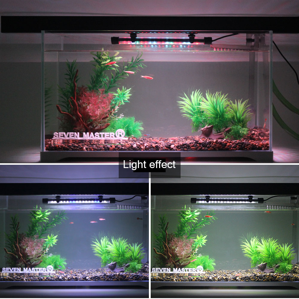Luz LED para acuario, lámpara de cultivo de plantas, luz impermeable para pecera, 18-58CM, iluminación decorativa para acuarios subacuáticos, 90-260V, 5730chip
