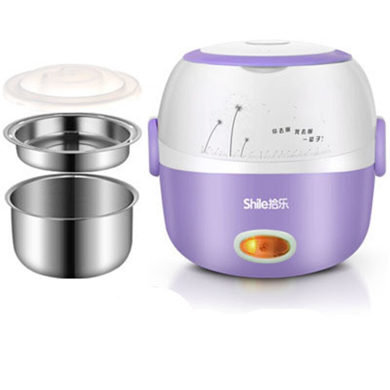Thermocup Trasporto di Goccia Riscaldato Contenitori Per Alimenti 220v Spina di Ue Multifunzionale Scatole di Pranzo Riscaldato Thermos per il Cibo con Contenitori: Purple / 110V