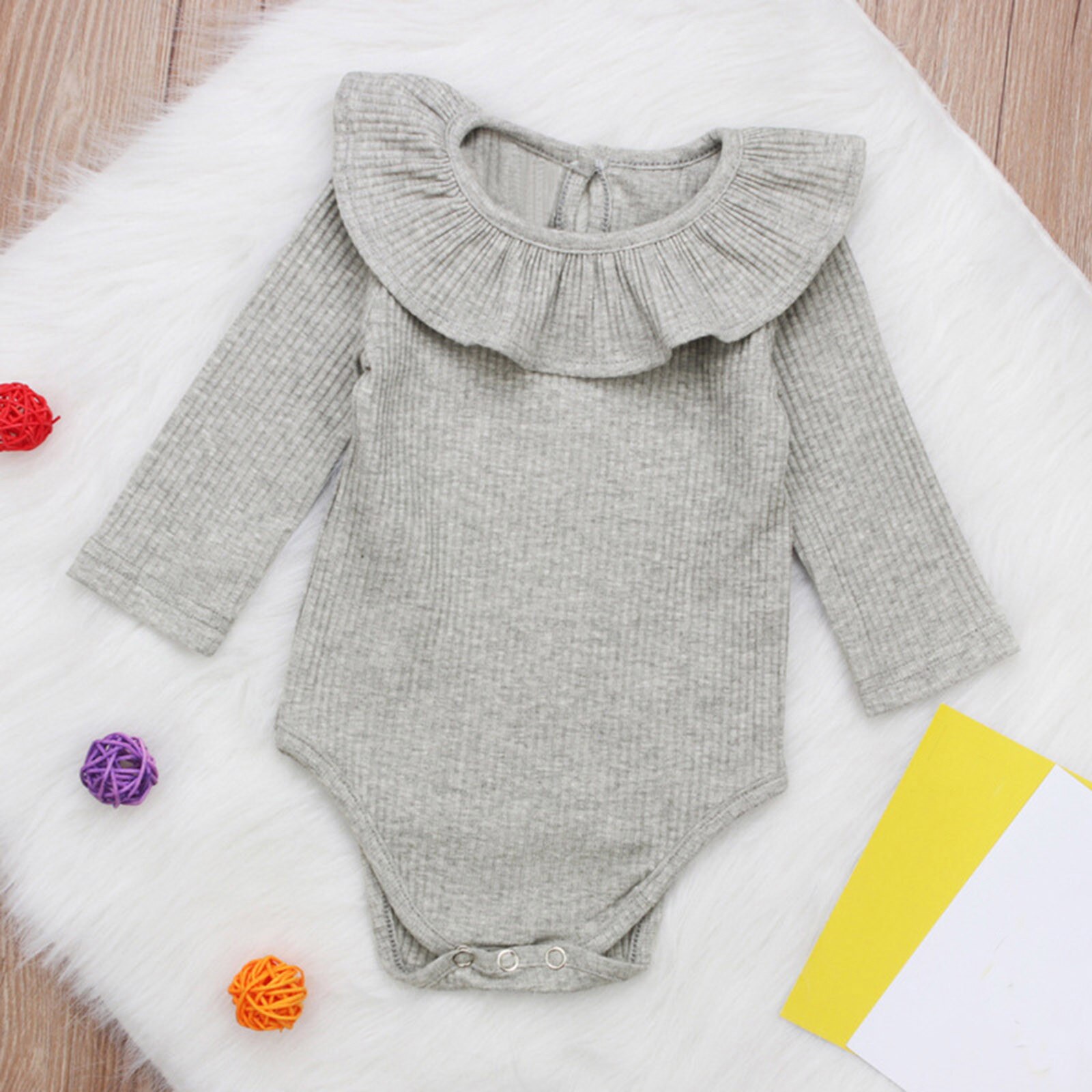 Kids Kleding Peuter Baby Baby Jongens Meisjes Kleding Solid Ruches Romper Jumpsuit Outfits Kinderen Casual Kleding
