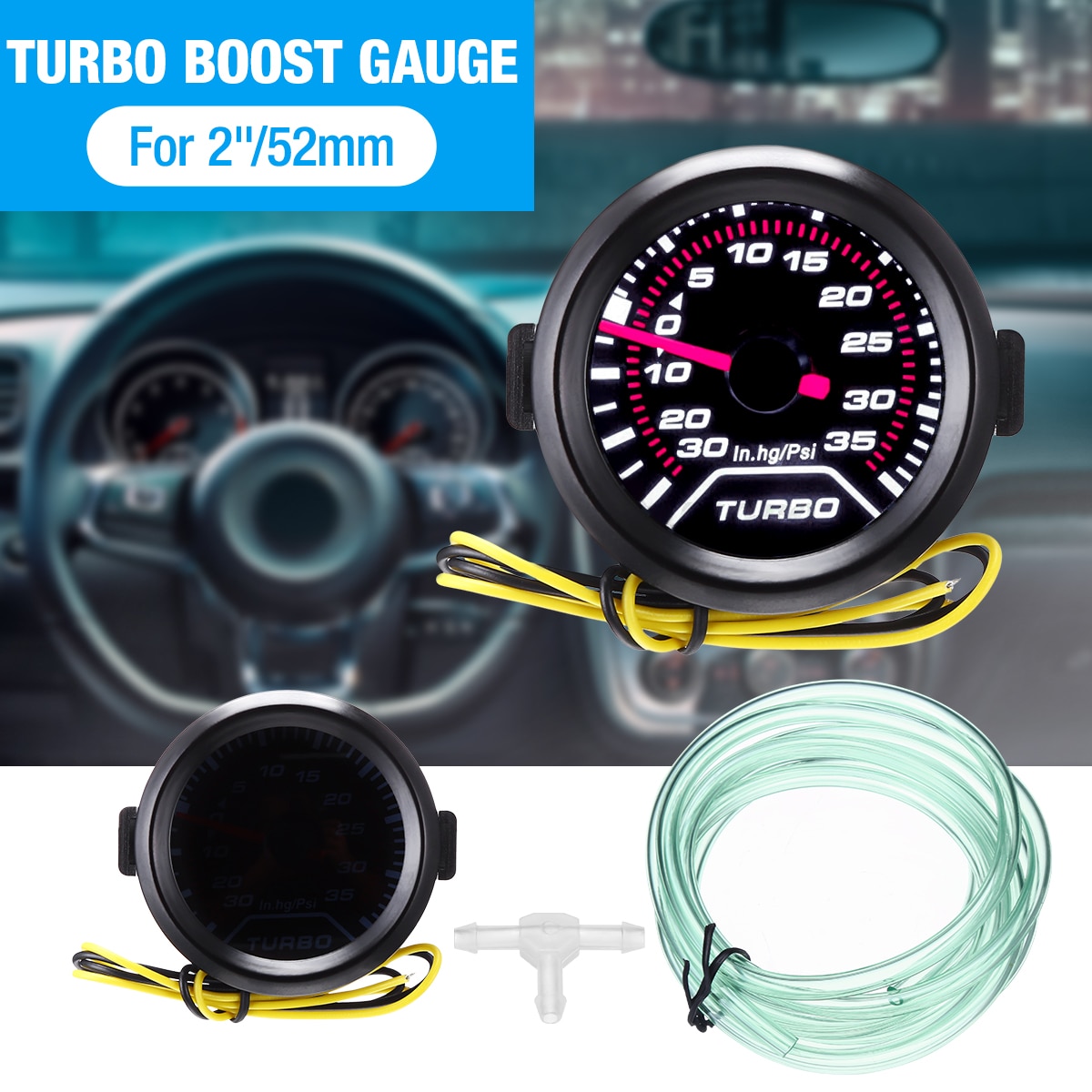 Car Pressure Gauge Cylinder Compression Tester from 0-20 Bar or 0-300 psi Compression Gauge Tester with M10 M12 M14 M18 Adapter