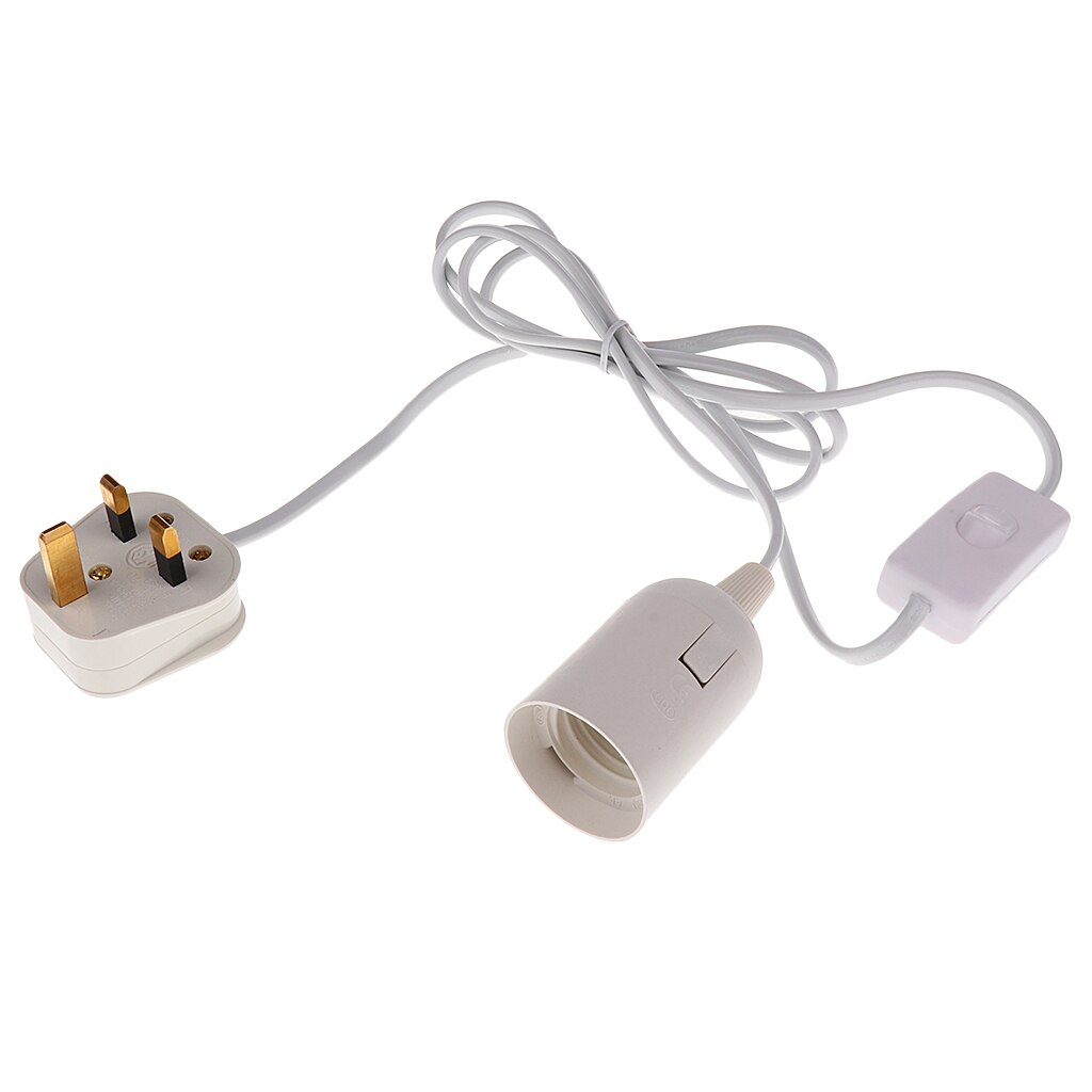 E27- voets lamp adapter houder fitting met schakelaar led verlichting uk stekker
