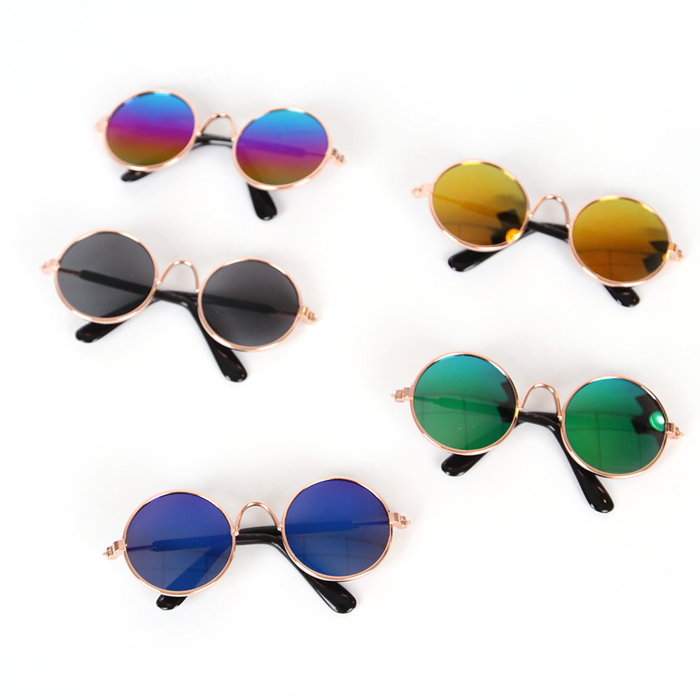Gafas bonitas para Gato, gafas de sol redondas Retro para perros pequeños, accesorios para fotos de mascotas, productos para mascotas