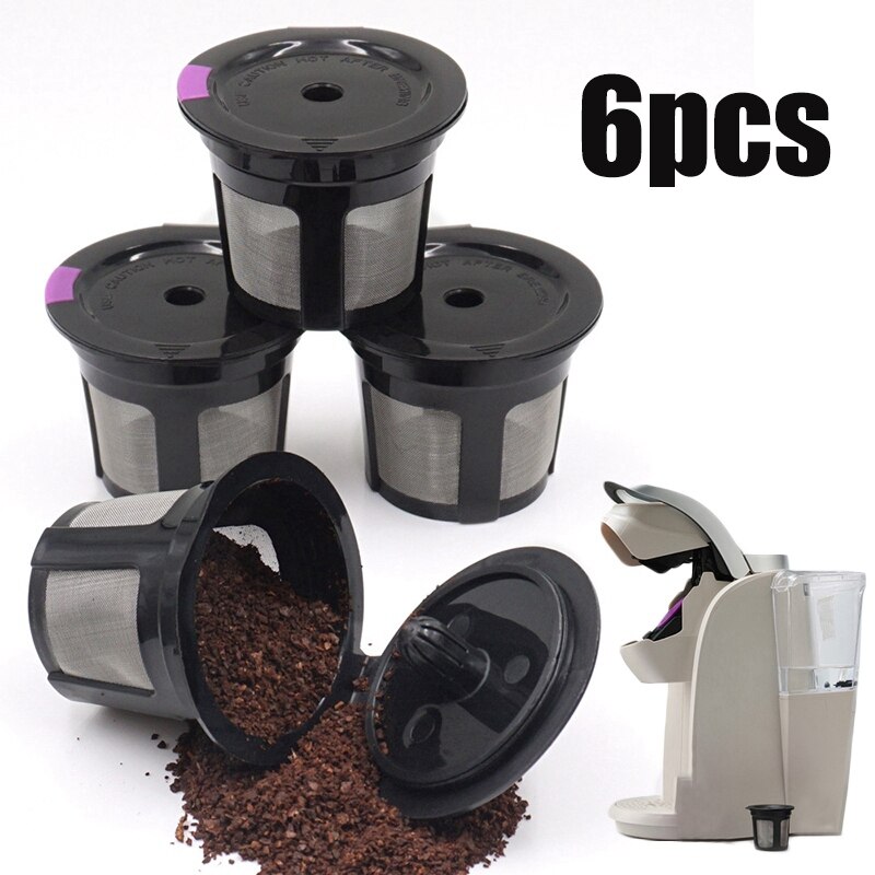 Dosette de filtre à café k-cup rechargeable réutilisable de 6 pièces pour cafetière Keurig K50 & K55