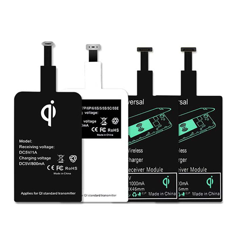 Mikro USB Typ C Universal- Schnelle Drahtlose Ladegerät Adapter Für Samsung Huawei Für IPhone Für Android Qi Drahtlose Aufladen Empfänger