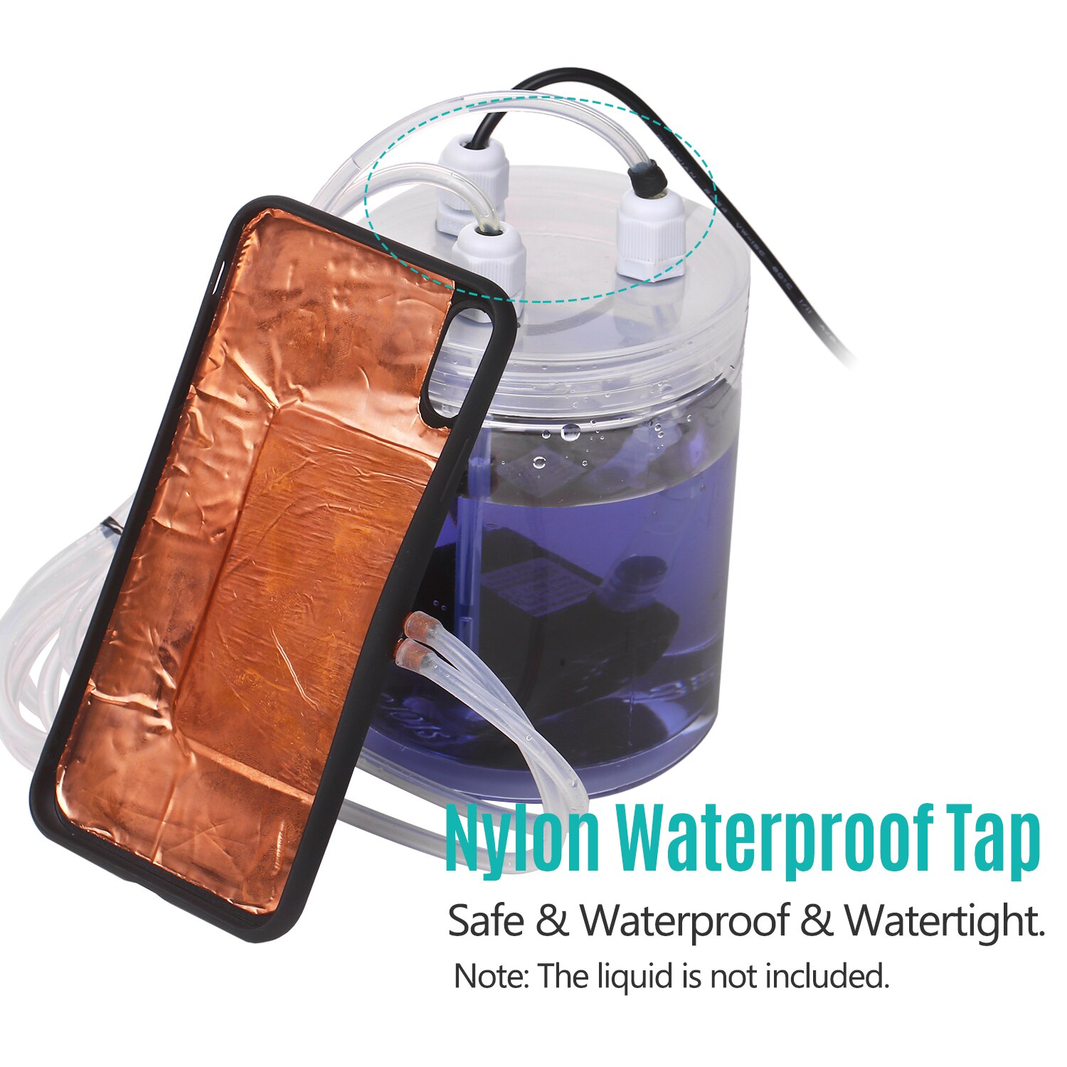 Phone Cooler Mobile Phone Radiator Water-cooled Cooling Device Liquid-cooled Mobile Phone Case DIY Heat Dissipation Cooler